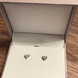 Silver Heart Stud Earrings